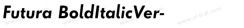 Futura BoldItalicVer字体转换